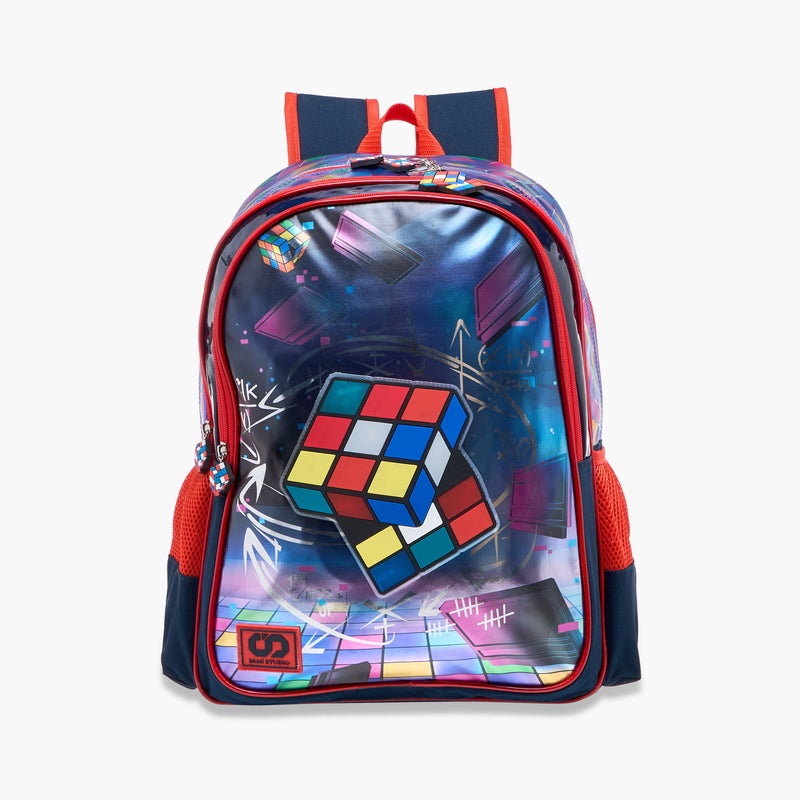 sami_studio 17 Inch Backpack-Cube-Collection-2 Cmprt With Zip- (Polyester ) Multicolor \ 33X13.5X44.5 - Image 1